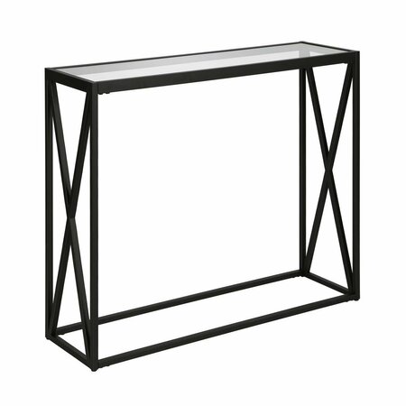 HUDSON & CANAL Henn &amp; Hart  Arlo Blackened Bronze Console Table - 30 x 36 x 10 in. AT0430